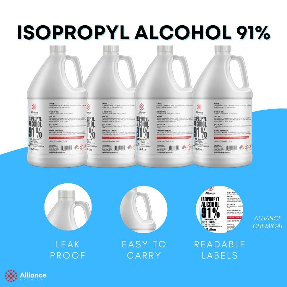 Buy Isopropyl Alcohol 91% USP Grade $30+ Bulk Sizes