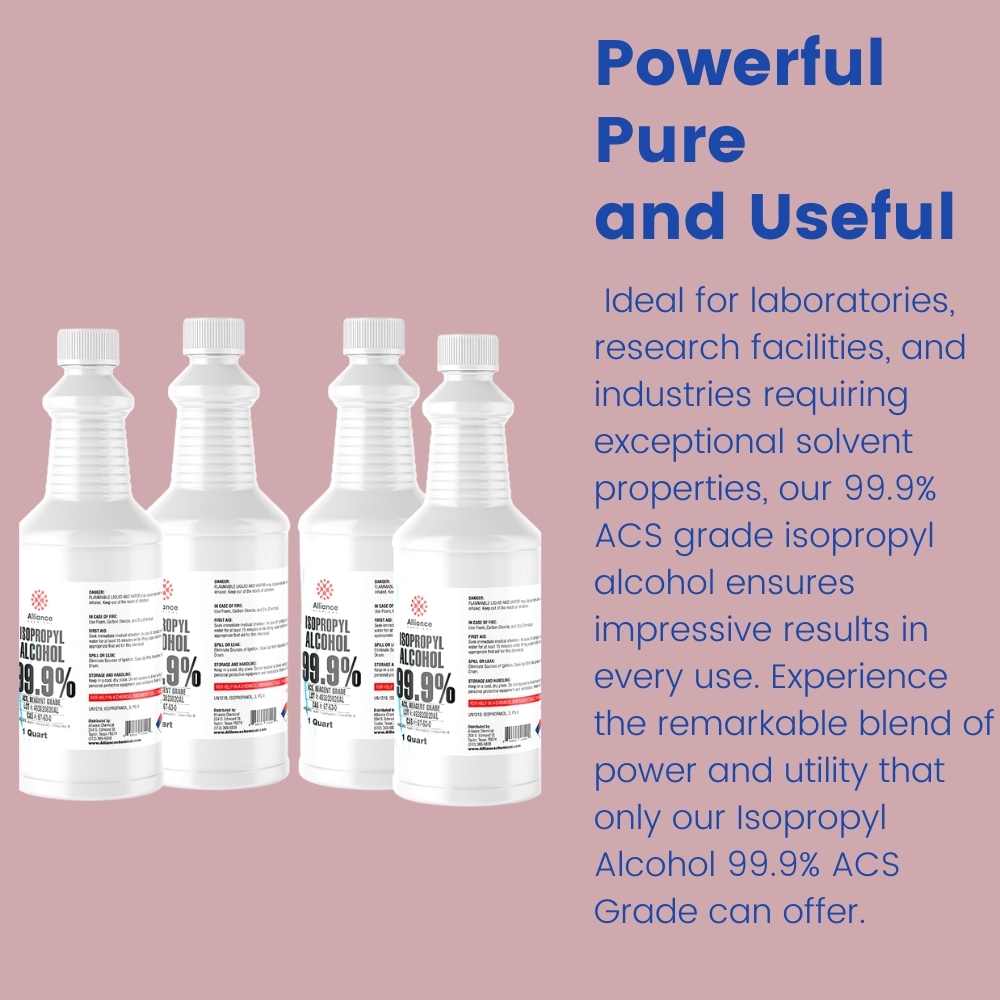 Isopropyl Alcohol 99.9% ACS Reagent Grade – Alliance Chemical