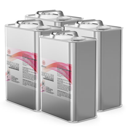 Hexane Technical grade 4 quart metal cans