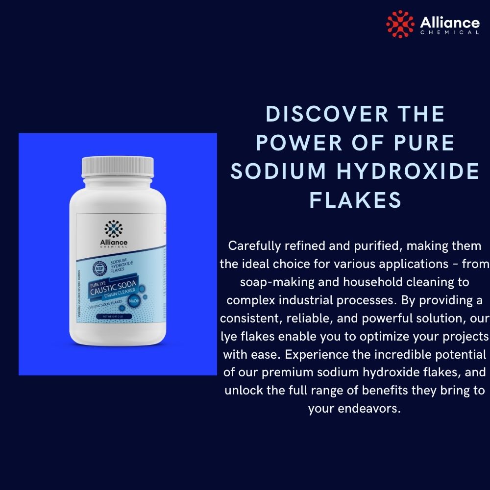 Sodium Hydroxide Flakes NSF Grade - 4 Pack - 8 lb
