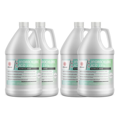 Hydrochloric Acid 15% 4 Gallon poly jugs with handles