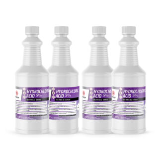 Hydrochloric Acid 5% Technical grade 1 gallon in 4 quart poly bottles