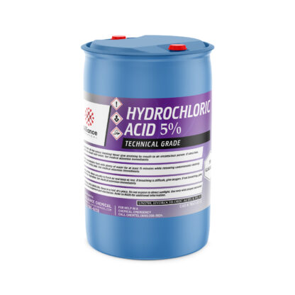 Hydrochloric Acid 5% Technical Grade 55 gallon poly drum