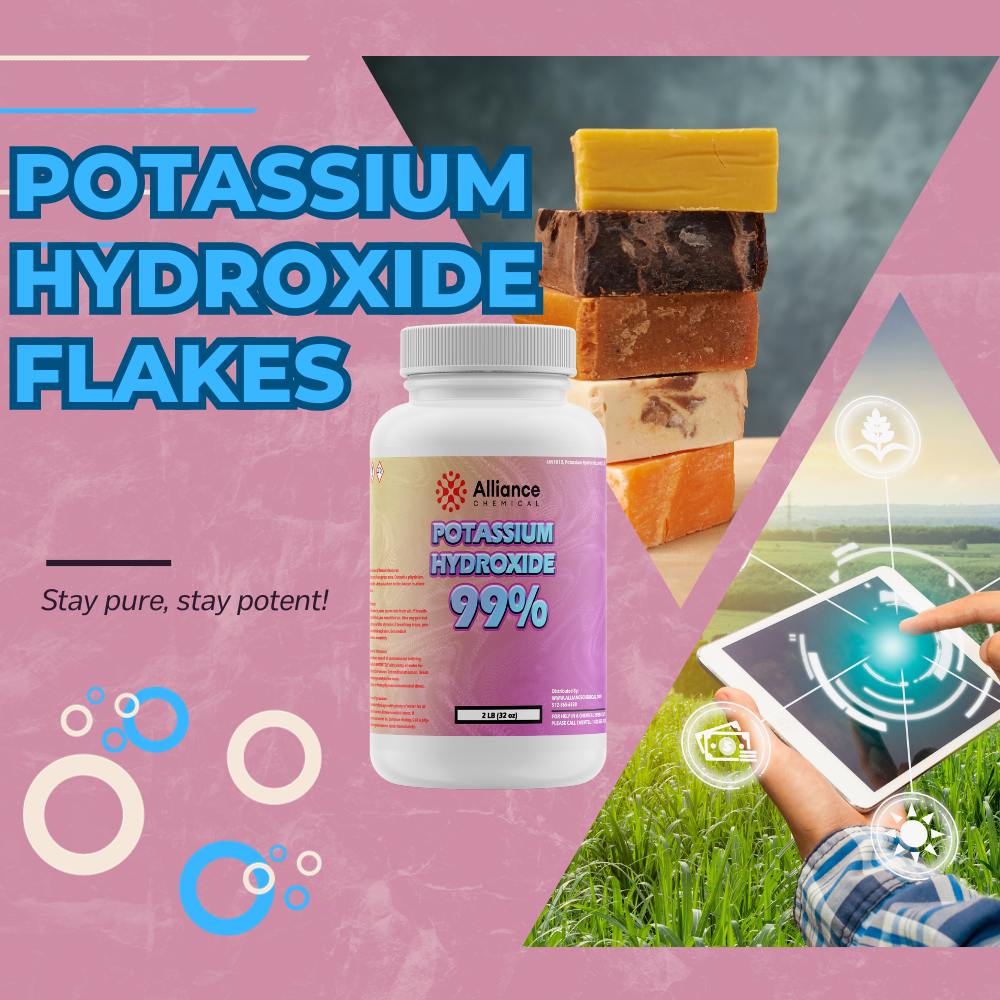 Potassium Hydroxide flake caustic potash 20 lb. -LTD. QTY.-2
