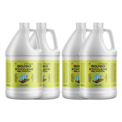 Ethylene Glycol 50/50 Premium 4 gallon poly jugs with handles