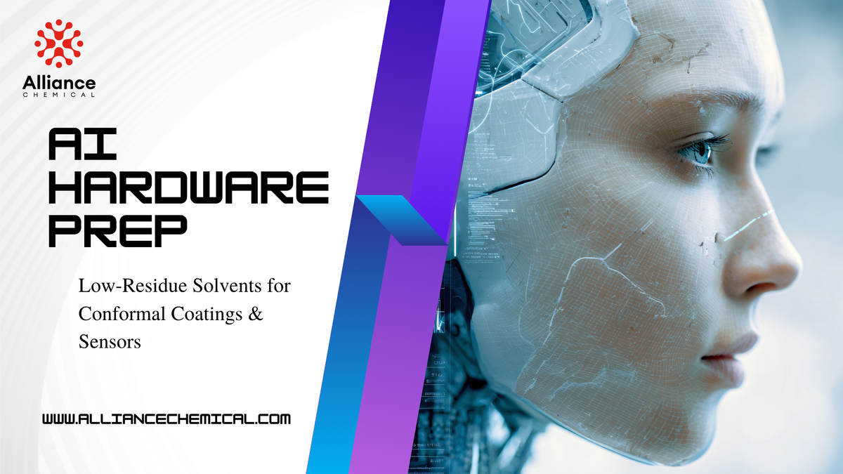 AI Hardware Prep: Low-Residue Solvents for Conformal Coatings & Sensors