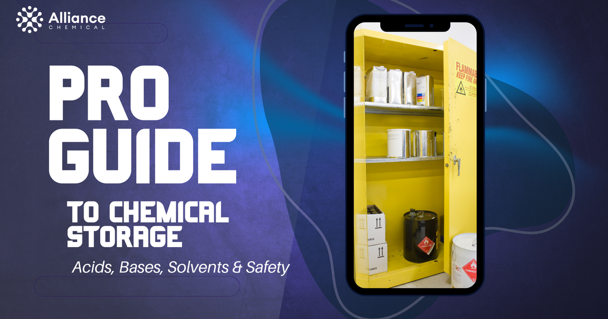 Pro Guide to Chemical Storage: Acids, Bases, Solvents & Safety