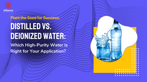 Distilled vs. Deionized Water Purple Blog Banner