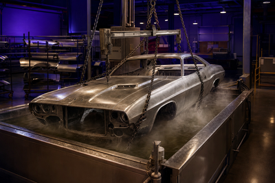 Car Dipping: The 3-Tank Process That Strips Paint and Kills Rust on a Whole Car Body