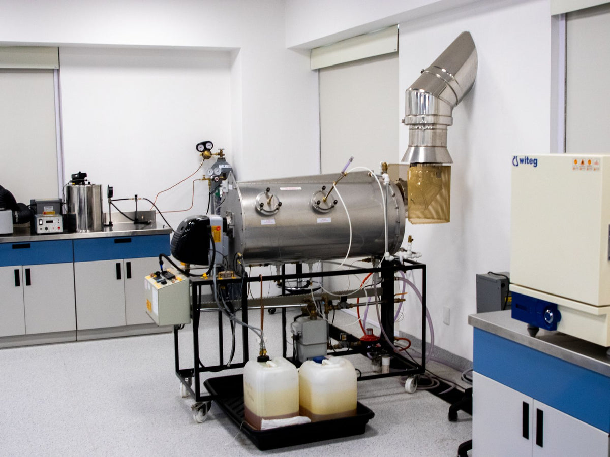 State-of-the-art laboratory machinery and equipment in an industrial research environment.