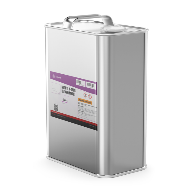 Methyl n-Amyl Ketone Technical Grade in a 1-quart metal can for resin dilution, Alliance Chemical