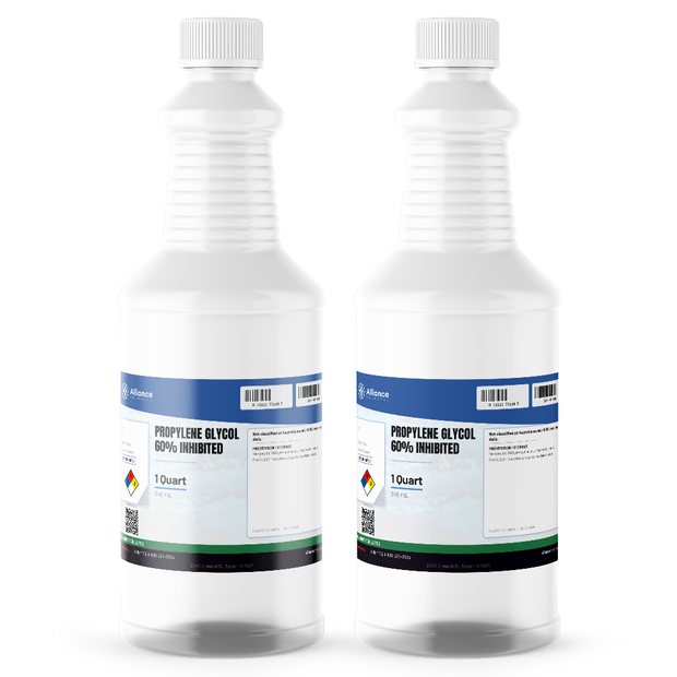 Propylene Glycol 60% Inhibited in two 1-quart plastic bottles from Alliance Chemical