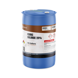 Ferric chloride 20% water treatment grade in a 55-gallon blue drum from Alliance Chemical