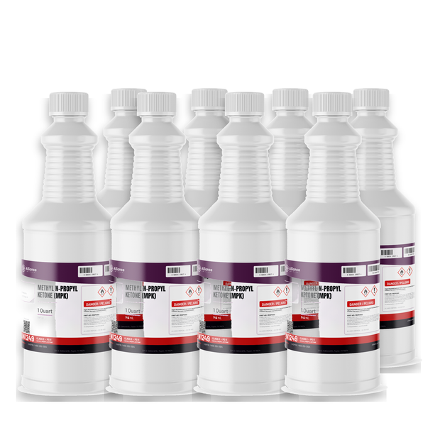 Methyl n-propyl ketone technical grade, eight 1-quart bottles, Alliance Chemical for surface cleaning