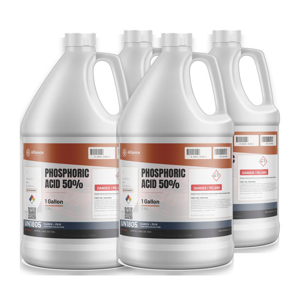 Phosphoric acid 50% ACS reagent grade in a case of four 1-gallon jugs, Alliance Chemical