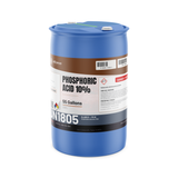 Phosphoric Acid 10% Food Grade in a blue plastic 55-gallon drum from Alliance Chemical