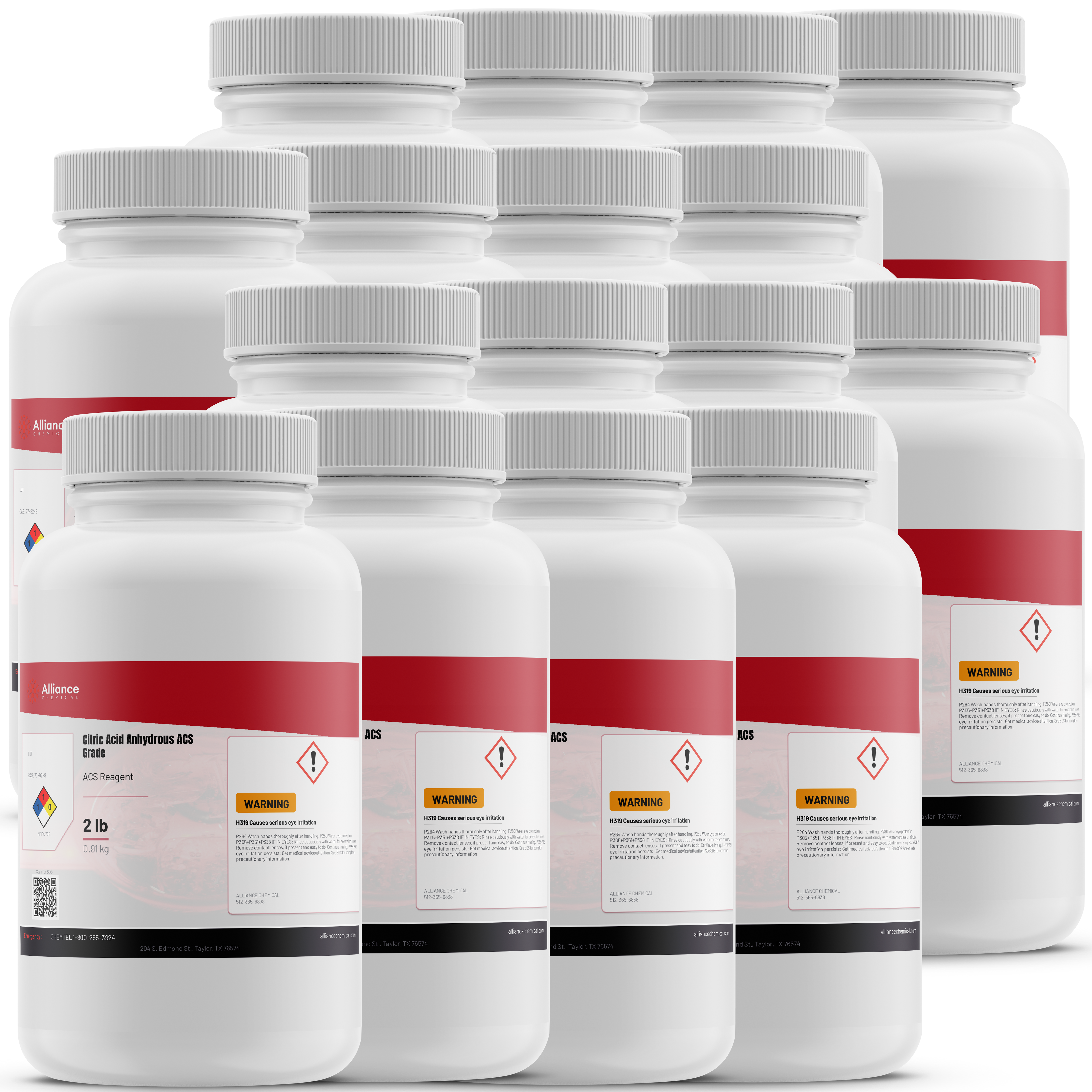 Citric Acid Anhydrous - ACS Reagent Grade - 2 lbs. / 16 Pack (32 lbs.)