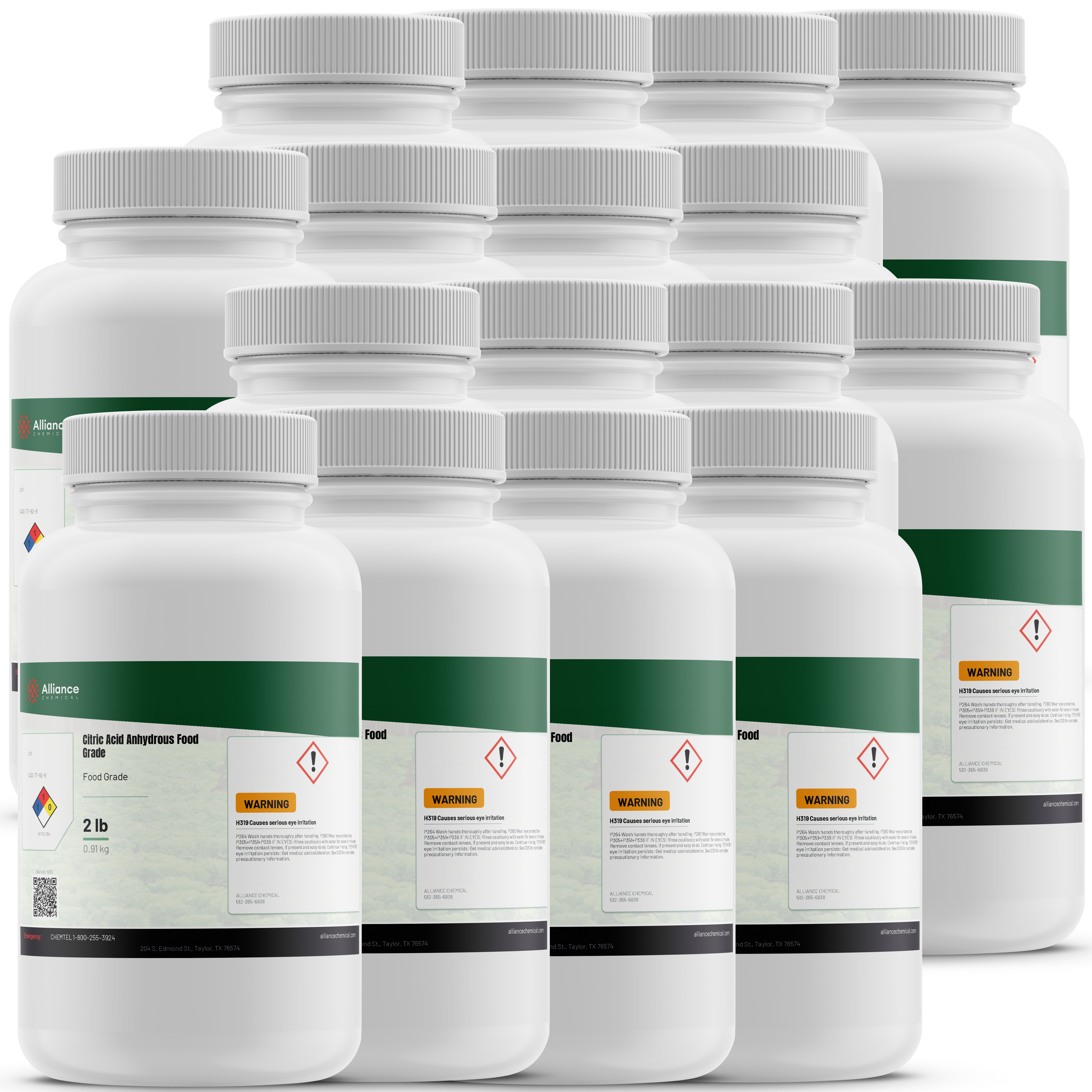 Citric Acid Anhydrous - Food Grade - 2 lbs. / 16 Pack (32 lbs.)