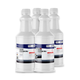 Sodium Hydroxide 15% solution ACS Grade, four 1-quart white plastic bottles, Alliance Chemical