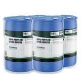 100% Propylene Glycol Inhibited in four blue 55-gallon drums for closed-loop heating and cooling systems from Alliance Chemical