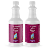 Two 1-quart plastic bottles of Alliance Chemical Ethylene Glycol 30/70 with white screw caps and product labels.