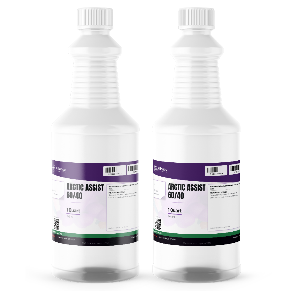 Arctic Assist 60/40 Technical Grade in two 1-quart plastic bottles, Alliance Chemical