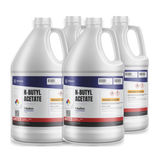 Technical grade N-butyl acetate in four 1-gallon plastic jugs for industrial coatings and adhesives, Alliance Chemical