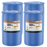 Hydrogen Peroxide 5% ACS Grade in four 55-gallon blue plastic drums from Alliance Chemical