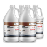 Sodium hypochlorite 2% technical grade in four 1-gallon plastic jugs, Alliance Chemical