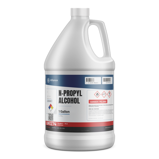 N-Propyl Alcohol ACS Grade 1-gallon jug from Alliance Chemical for analytical chemistry and lacquer formulation