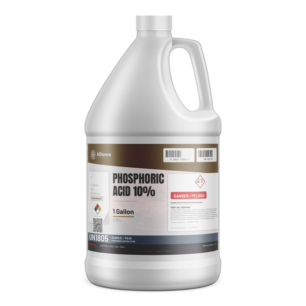 Phosphoric Acid 10% ACS Reagent Grade in a 1-gallon plastic jug from Alliance Chemical