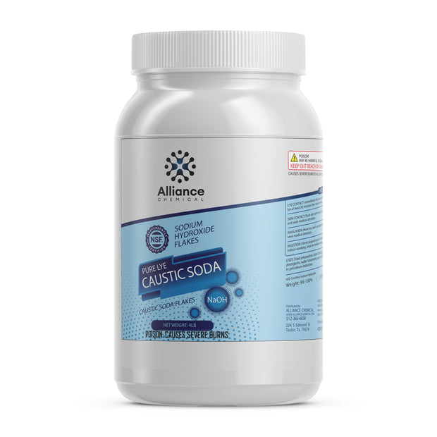 Alliance Chemical Sodium Hydroxide Flakes in container