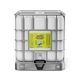 One 275-gallon plastic tote of Alliance Chemical Ethylene Glycol 50/50 with a steel cage and a yellow label.