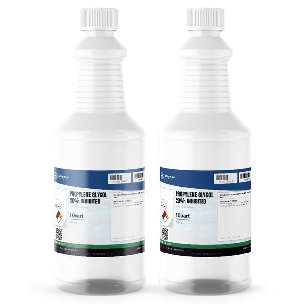 Propylene Glycol 20% Inhibited in two 1-quart plastic bottles from Alliance Chemical