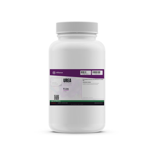 Urea Technical Grade organic nitrogen in a 5-lb white plastic bottle from Alliance Chemical