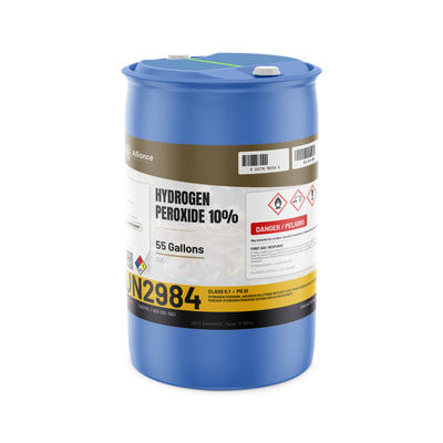 Hydrogen Peroxide 10% ACS Grade - 55 Gallon Drum