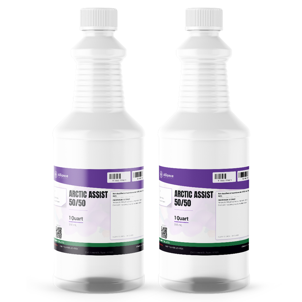 Arctic Assist 50/50 technical grade liquid in two 1-quart plastic bottles, Alliance Chemical