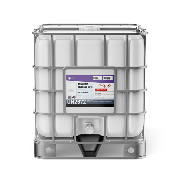 Ammonium Hydroxide 20% Technical Grade 330-gallon IBC tote from Alliance Chemical