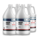 Mineral Spirits, case of four 1-gallon plastic jugs for paint thinning and parts degreasing, Alliance Chemical