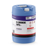D-Limonene 94% Food Grade in a 15-gallon blue plastic carboy, Alliance Chemical