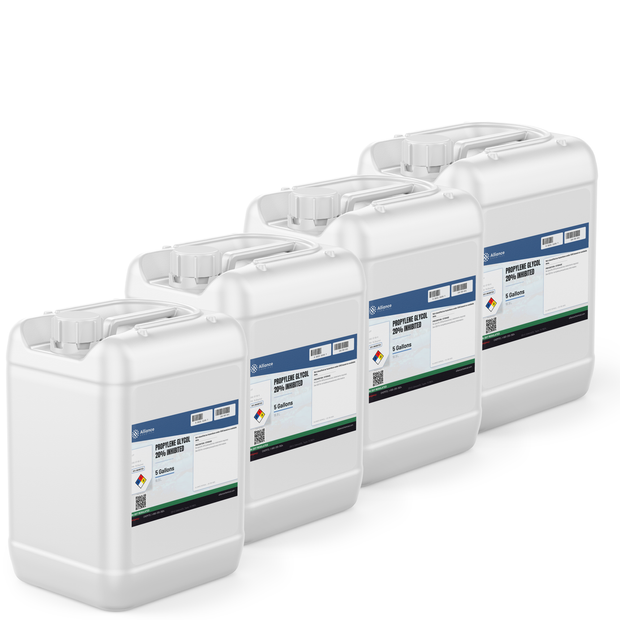 Propylene Glycol 20% Inhibited in four 5-gallon white plastic pails, Alliance Chemical