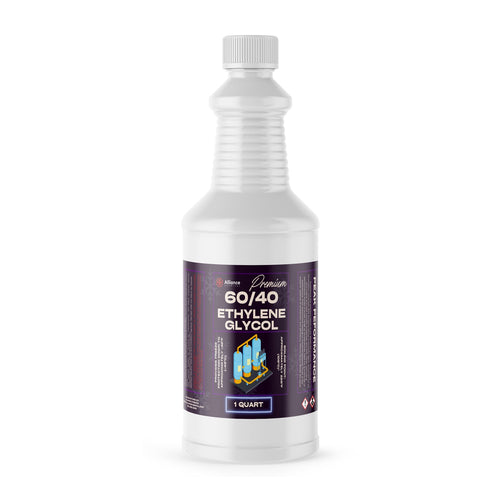 One 1-quart plastic bottle of Alliance Chemical Ethylene Glycol 60/40 with a white cap and product label.