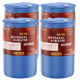 Alliance Chemical 4x55-gallon blue drums of 60/40 Methanol/DI-Water ACS Grade solution, UN1230 hazard labeled