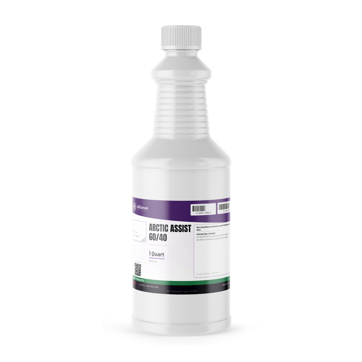 Arctic Assist 60/40 Technical Grade, 1-quart white plastic bottle with screw cap, Alliance Chemical