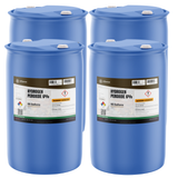 Hydrogen peroxide 6% technical grade in four 55-gallon blue plastic drums from Alliance Chemical
