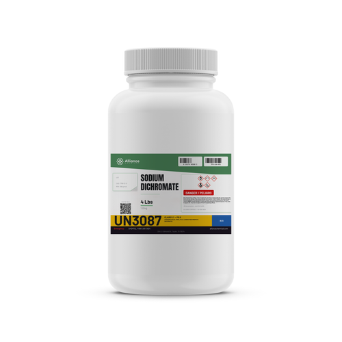 Sodium Dichromate Technical Grade 4-pound plastic bottle from Alliance Chemical for metal surface finishing