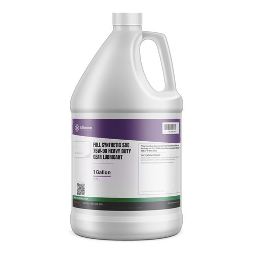 Full Synthetic SAE 75W-90 Heavy Duty Gear Lubricant in a 1-gallon jug from Alliance Chemical