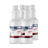 Denatured Alcohol 190 Proof 3A in four 1-quart plastic bottles for industrial coatings from Alliance Chemical