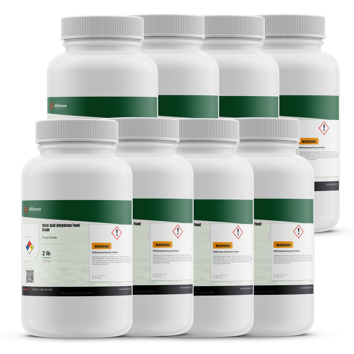 Citric Acid Anhydrous - Food Grade - 2 lbs. / 8 Pack (16 lbs.)