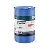 Sodium bisulfite 25% solution technical grade in a 55-gallon blue plastic drum from Alliance Chemical